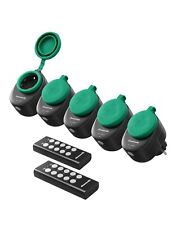 DEWENWILS Funksteckdosen mit Fernbedienung Aussen, 5er Funkstecker für Feiertags