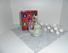 Weihnachtskugel Glas Kugel mundgeblasen ❤ LED Farbwechsel Klarinette Engel Kugel