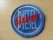 Plakette Sticker Traktor Eicher Diesel aus STOFF zum Aufnähen NEU D = 8cm.