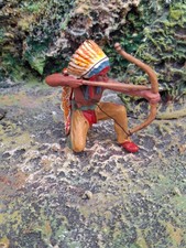 Elastolin 7 cm Indianer knieend mit Bogen Nr. 33