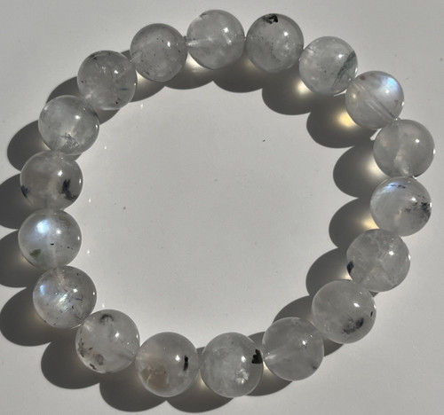 Transparent mondstein armband - mondstein,