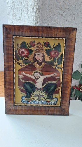 Antikes hinterglasbild - antikes,