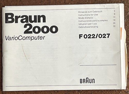 Braun 2000 variocomputer - braun,