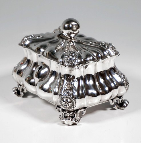 Silber biedermeier zuckerdose - silber,