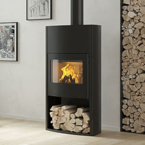 Genius schwarz kaminofen 7kw - schwarz,