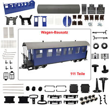 Personenwagen blau HSB/DR 7 Fenster Spur-G Modelleisenbahn Bausatz Selbstbau