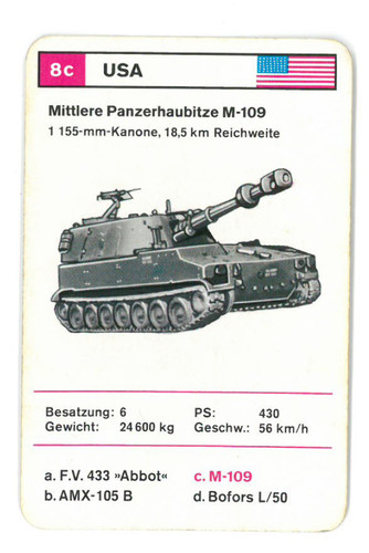 Einzelkarte panzer quartett - einzelkarte, /