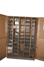 alter Holzschrank Magazinschrank Kleinteileschrank Schubladenschrank sortieren 