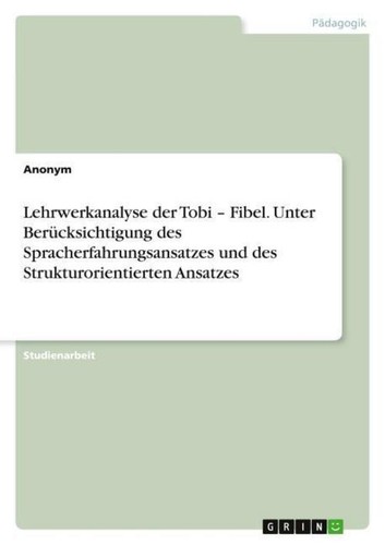 Lehrwerkanalyse der tobi - tobi,
