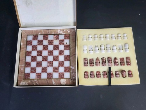 Vintage schachspiel marmor - schachspiel,,