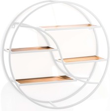 B-WARE Wandregal Rund Weiß