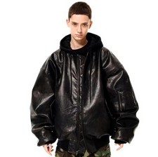 Kunstleder Bomberjacke Mit