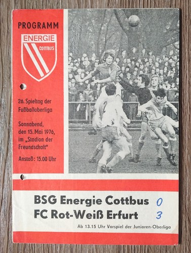 Programm ddr oberliga 1975 - programm,