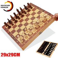 Schachspiel schach Schachbrett Holz hochwertig - Chess board mit Schachfiguren
