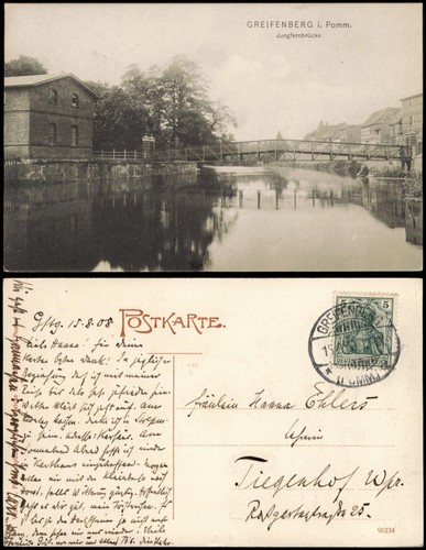 Postcard greifenberg gryfice - greifenberg,