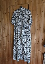Wickel-Kleid, Sommerkleid, Schwarz-Weiss, Gr. 44
