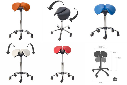 Sattelhocker drehhocker und - drehhocker,