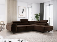 Ecksofa mit Schlaffunktion MONTANA Eckcouch Bettkasten Polsterecke Cordstoff