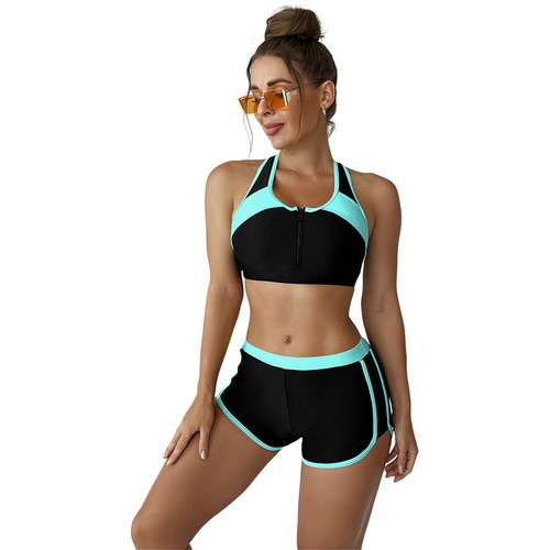 Zipper bikini set zweiteiliger - zipper,