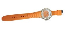 tom watch Damen Armbanduhr Orange Farbenfroh Strasssteine Uhr