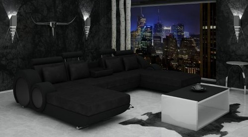 Textilsofa form - u-form, +