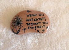 bemalter Stein/Naturstein " Trauerstein Wenn die Zeit " Glücksstein Painted Rock