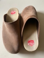 Berkemann Vintage Velour Holzclogs mit geteilter Sohle Gr. 41