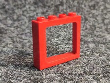 Lego 4033 Fenster 1x4x3 rot -
