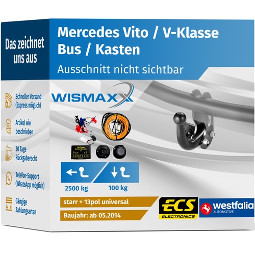 Anhängerkupplung für vito - anhÄngerkupplung,