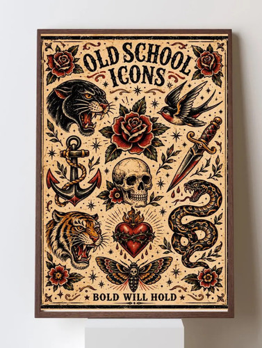 Tattoo flash wandkunstdruck - tattoo,