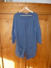 lange Strickjacke, Lieblingsstück, Taubenblau, Gr. 42