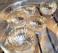 5 Glas Schwimmkerzenhalter Klar silber Schwimmschalen Schwimmschale Schwimmdeko