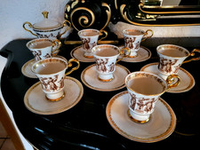 15 teiliges Espresso Service von Jaeger & Co seltenes Motiv Mythologie