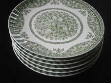 6x Porzellan Retsch & Co Wunsiedel R Teller Ø 25,5cm Speiseteller grün Blumen