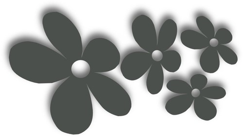 Graue blumen fürs auto - graue,