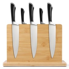 Messerblock Magnetisch ohne Messer Holz Messerständer Messerhalter Magnethalter