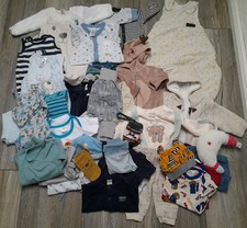 Baby Bekleidungspaket Jungen Gr.50/56 Alvi Schlafsack Strampler etc.
