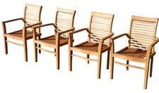 4stk teak gartensessel - 4stk,