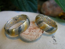 Trauringe Mokume Gane Gold 900