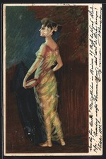 Jugendstil, Frau in schönem