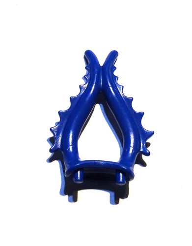 Helm feder hörner blau 2 - helm,