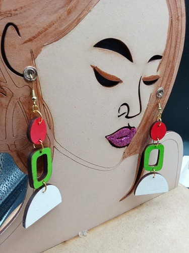 Holz ohrstecker earing - earing, wood