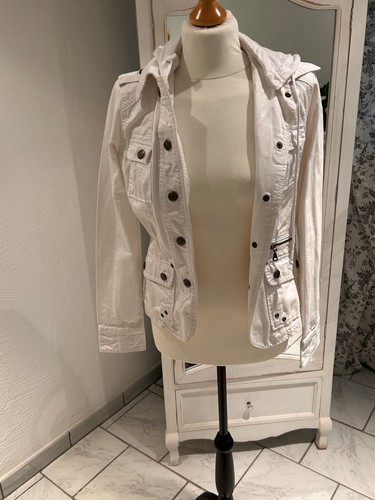 Damen jeansjacke mit kapuze - mit,