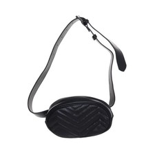 Gürteltasche, Unisex (Erwachsene), Leder, Schwarz, 17, 5, 12 cm #bMw