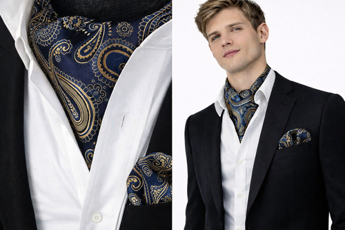 Gold schal herren krawatte - gold,
