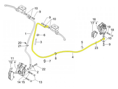 Bremsleitung hinten piaggio - bremsleitung,