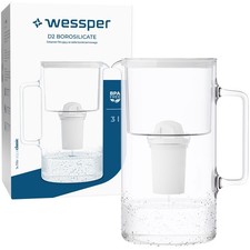 Wessper Glas Wasserfilter 2.5L