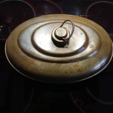 Wärmflasche, antik, Messing