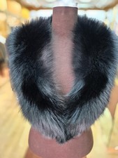 Fuchs Kragen Echt Pelz Real Blue Fox Selten Neuwertig