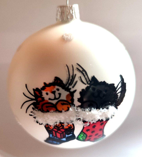 Christbaumkugel katze socke - in,